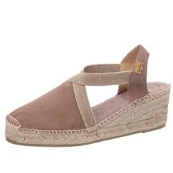 Toni Pons Wildleder-Espadrille für Damen - Tona - Taupe, 38 EU von Toni Pons