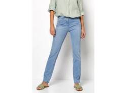 Straight-Jeans TONI "Perfect Shape Straight" Gr. 19, K-Gr, blau (bleached use) Damen Jeans Gerade von Toni