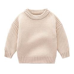 Baby Jungen Strick Strampler Kleinkind Kinder Kinder Feste Strickpullover Winterkleidung für Baby Tops Kleidung Coole Pullover Damen (B, 2-3 Years) von Tonsee Accessoire