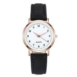 Damen Analog Quarz Uhr Damen-Leuchtuhr mit Gürtelwaage, gepunktete kleine Uhr, Sternuhr, mattierter Punkt, mit römischer Damenuhr, Digitalwaage Damen Sportuhr Metallarmband (Black-2, One Size) von Tonsee Accessoire