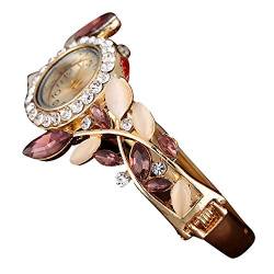 Tonsee Accessoire Damen Analog Quarz Uhr Heißer Frauen-Uhr-Luxusfrauen-Armband-Art- und Weiseuhr-Frauen-Uhr Armbanduhr Breit Herren Nachhaltig (Wine-f, One Size) von Tonsee Accessoire