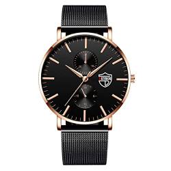 Tonsee Accessoire Herren Armband Uhren Herrenuhren Casual Edelstahl Analog Quarzuhr Herren Armbanduhr Uhr Business Date Casual Watch Spardose Armbanduhr (C-2, One Size) von Tonsee Accessoire