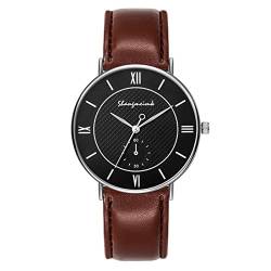 Tonsee Accessoire Herren Armbanduhr Die minimalistische, schlanke, lässige Quarzuhr für Herren Armbanduhr Herren Vintage (D-4, One Size) von Tonsee Accessoire