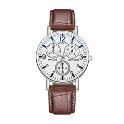 Tonsee Accessoire Herren Uhr Männer Edelstahl Art- und Weisesport-Männer Edelstahl-Kasten-Gürtel-Band-Quarz-analoge Armbanduhr Kinder Armbanduhr Vintage Retro (1-C, One Size) von Tonsee Accessoire