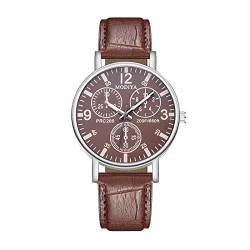 Tonsee Accessoire Herrenuhr Art- und Weisesport-Männer Edelstahl-Kasten-Gürtel-Band-Quarz-analoge Armbanduhr Digital Armbanduhr Perlmutt (E-1, One Size) von Tonsee Accessoire