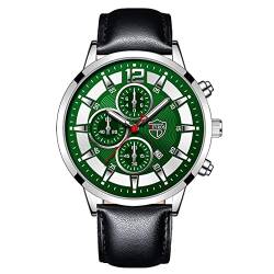 Tonsee Accessoire Herrenuhr Herren Uhren Gelegenheitsuhr aus Leder Anromat Einer Quarzuhr für Männer Kinder Armbanduhr Jungen Zahlen (3-F, One Size) von Tonsee Accessoire