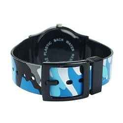 Tonsee Accessoire Sportuhr Wasserdicht Camouflage Armbanduhr Junge für Mädchen Kinder Quarzuhr Kinderuhr Ansehen Für Kinder Wecker (Blue, One Size) von Tonsee Accessoire