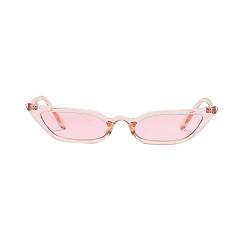 Tonsee Herren Damen Sonnenbrillen Vintage Katzenaugen Ultraleicht Eyewear Travel Sunglasses Shaded Hippie Mode Schattierungen Farbige Spiegelglas Dünne Flieger Party Freizeit Fahrradbrille (Rosa) von Tonsee Accessoire