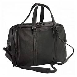 Tony & Paul. Reisetasche, Danilo, Leder, schwarz, einfarbig, hergestellt in Italien., Schwarz , one size von Tony & Paul