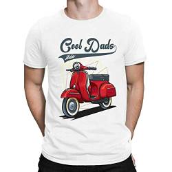 Cool Dads Ride Vespa Classic Mens T-Shirt L Weiß von Too