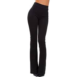 Toocool - Damen Hose Ausgestellte eng anliegend elastisch Bootcut JL-2148 Schwarz L von Toocool