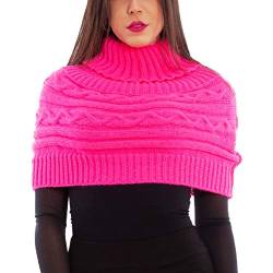 Toocool - Damen-Schulterbezug mit Kragen, Schal, Bolero Tricot, Rollkragen, Poncho LO-AS0430, Hot Pink, One size von Toocool