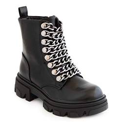 Toocool - Damen-Stiefeletten Stiefel Biker Panzerkette Platform G525, Schwarz - G637 - Größe: 40 EU von Toocool