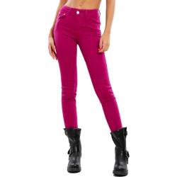 Toocool Jeans Damen Skinny Slim Stretch Slim Fit Hose VI-8006, Hellviolett, L von Toocool