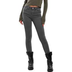 Toocool Jeans Damen Skinny Slim Stretch Slim Fit Hose VI-8006, dunkelgrau, L von Toocool