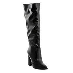 Toocool Stiefel für Damen, Knie-Zehen, hohe Absätze, Stiefel, X8056, Schwarz , 37 EU von Toocool