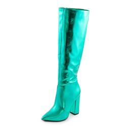 Toocool Stiefel für Damen, Knie-Zehen, hohe Absätze, Stiefel, X8056, grün, 37 EU von Toocool