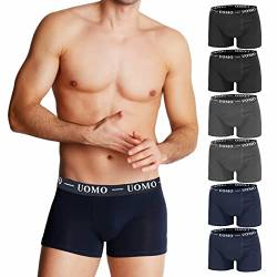 Toocool Stock 6 Stück Boxershorts für Herren, Basic, Unterwäsche, Baumwolle, Lotto F1012-6, mehrfarbig, M von Toocool