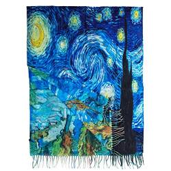 Toocool Unisex Stola Schal Klimt Van Gogh Kandinsky Monet Halstuch Schal A001, Sternennacht, Einheitsgröße von Toocool