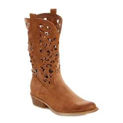 Toocool texanische Damen-Stiefel, Camperos, Western-Style, perforiert G629, Camel, 40 EU von Toocool