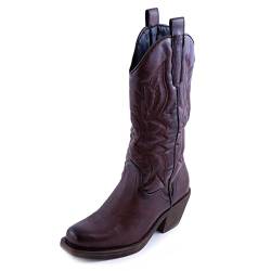 Toolcool YG886 Damen-Stiefel für Cowboy Western Camperos, braun, 39 EU von Toocool