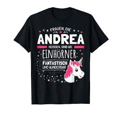 Andrea Name Lustiges Vorname Einhorn Geschenk von Top Einhorn Namen Shirts
