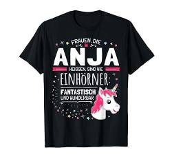Anja Name Lustiges Vorname Einhorn Geschenk von Top Einhorn Namen Shirts