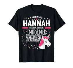Hannah Name Lustiges Vorname Einhorn Geschenk von Top Einhorn Namen Shirts