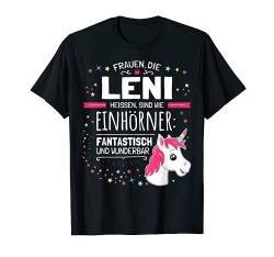 Leni Name Lustiges Vorname Einhorn Geschenk von Top Einhorn Namen Shirts