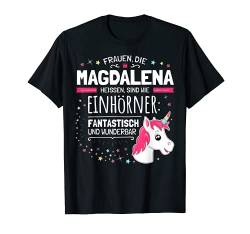 Magdalena Name Lustiges Vorname Einhorn Geschenk von Top Einhorn Namen Shirts