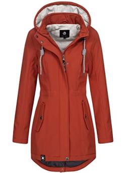 Top Fuel Fashion Damen Softshelljacke Ivana wasserabweisender Kurzmantel Rostrot (Red Ochre) XL von Top Fuel Fashion