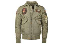 Bomberjacke TOP GUN "TG20214004" Gr. 56 (XXL), grün (olive) Herren Jacken Übergangsjacken von Top Gun