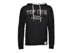 Kapuzenpullover TOP GUN "TG20213008" Gr. 48 (S), schwarz (black) Herren Pullover Hoodie Sweatshirt Sweatshirts von Top Gun