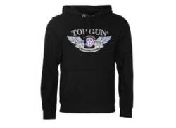 Kapuzenpullover TOP GUN "TG22025" Gr. 52 (L), schwarz (black) Herren Pullover Hoodie Sweatshirt Sweatshirts von Top Gun