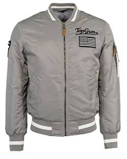 Top Gun Herren Bomberjacke Tg20212518 Light Grey,L von Top Gun