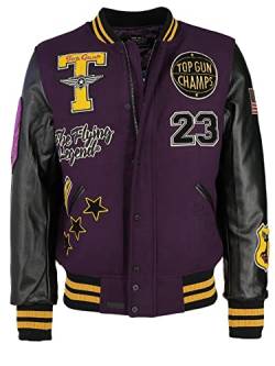 Top Gun Herren Collegejacke Tg20213031 Purple,L von Top Gun