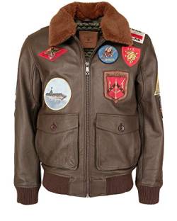 Top Gun Herren Lederjacke Tg20201007 Dark Brown,3Xl von Top Gun