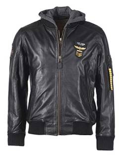 Top Gun Herren Lederjacke Tgj1004 Black,L von Top Gun