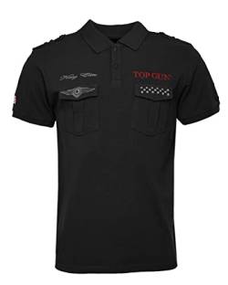Top Gun Herren Polo Shirt Tg20213003 Black,XXL von Top Gun