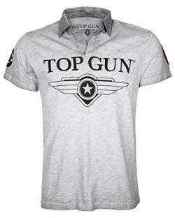 Top Gun Herren Polo Star Tg20191011 Grey Mélange,XXL von Top Gun