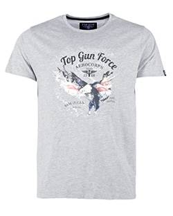Top Gun Herren T-Shirt Tg20213024 Grey Melange,XXL von Top Gun