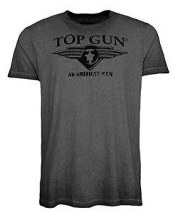 Top Gun Herren T-Shirt Wing Cast Tg20191040 Black,M von Top Gun