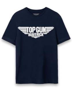 Top Gun Maverick T-Shirt Herren Erwachsene Distressed Movie Logo Blaue Kleidung von Top Gun