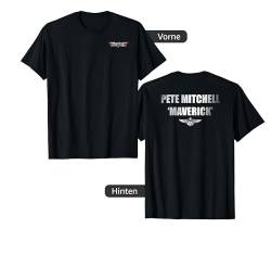 Top Gun Pete Mitchell Maverick Front Back T-Shirt von Top Gun