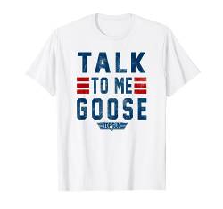 Top Gun Talk To Me Goose Bold Text Stack T-Shirt von Top Gun