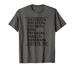 Top Gun: Maverick Cast Name Stack & Logo T-Shirt von Top Gun