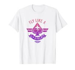 Top Gun: Maverick Fly Like A Girl Neon Spade Logo T-Shirt von Top Gun
