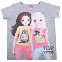 Top Model Mädchen 85024 T-Shirt, Grau (Light Grey Melange), (140) von Top Model