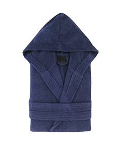 Top Towels Unisex Erwachsene Kapuze Bademantel, Marineblau, XL von Top Towel