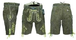 Top str Lederhose bayrische Oktoberfest mit Gürtel Gr 46-64 (50), Antike Grüne, 30W Kurz von Top str